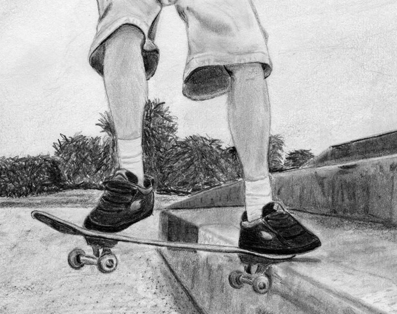 Skateboarder art sketch