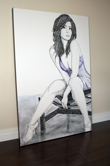 Sarah Shahi as Carmen from The L Word - art for sale